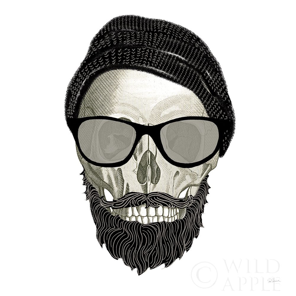 Wall Art Painting id:192837, Name: Hipster Skull II, Artist: Schlabach, Sue