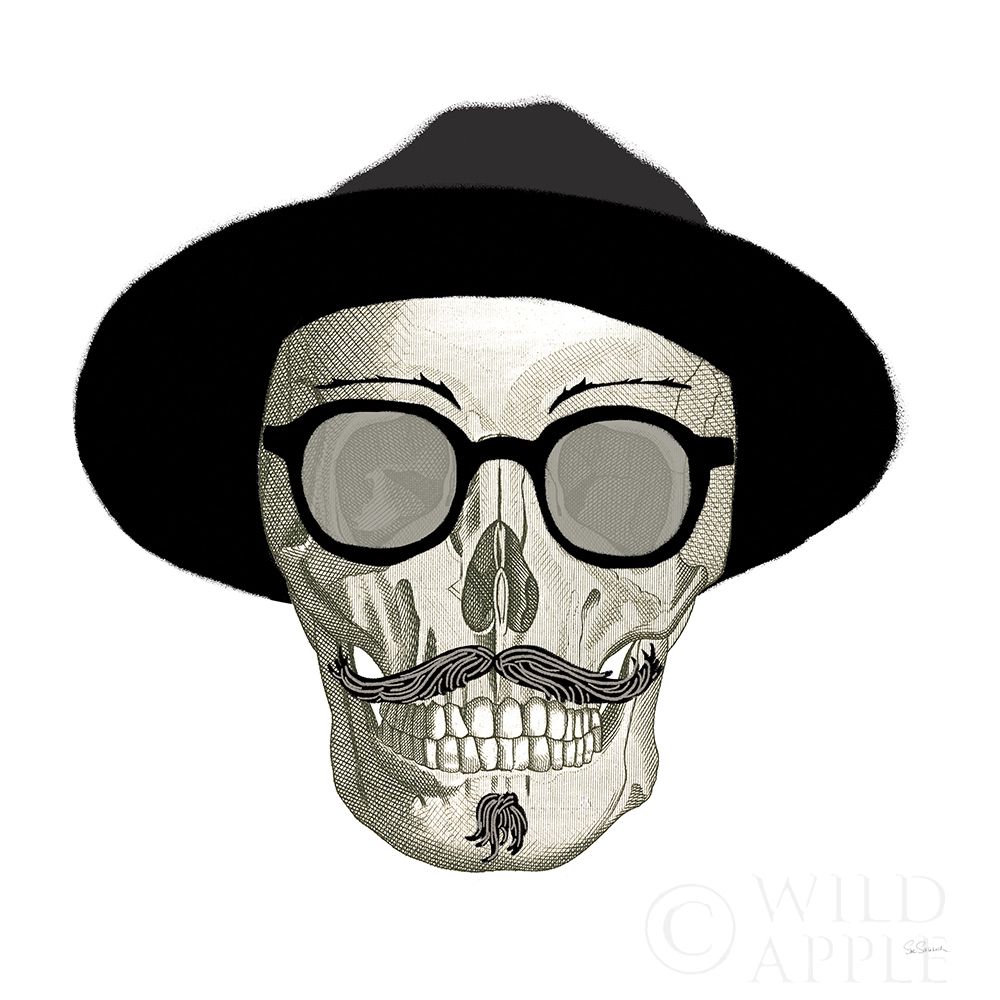 Wall Art Painting id:192838, Name: Hipster Skull III, Artist: Schlabach, Sue
