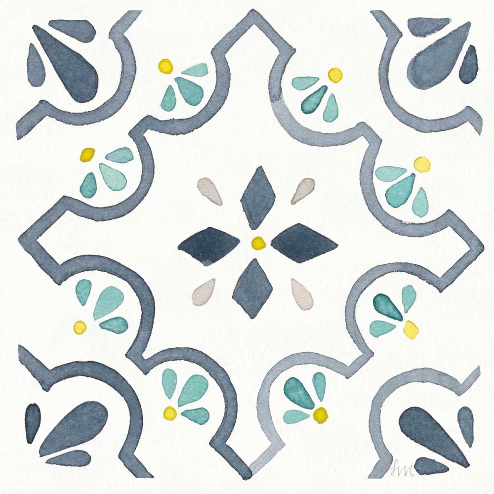 Wall Art Painting id:172159, Name: Garden Getaway Tile II White, Artist: Marshall, Laura