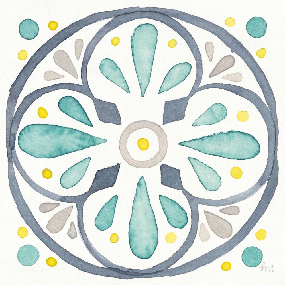 Wall Art Painting id:172149, Name: Garden Getaway Tile VI White, Artist: Marshall, Laura