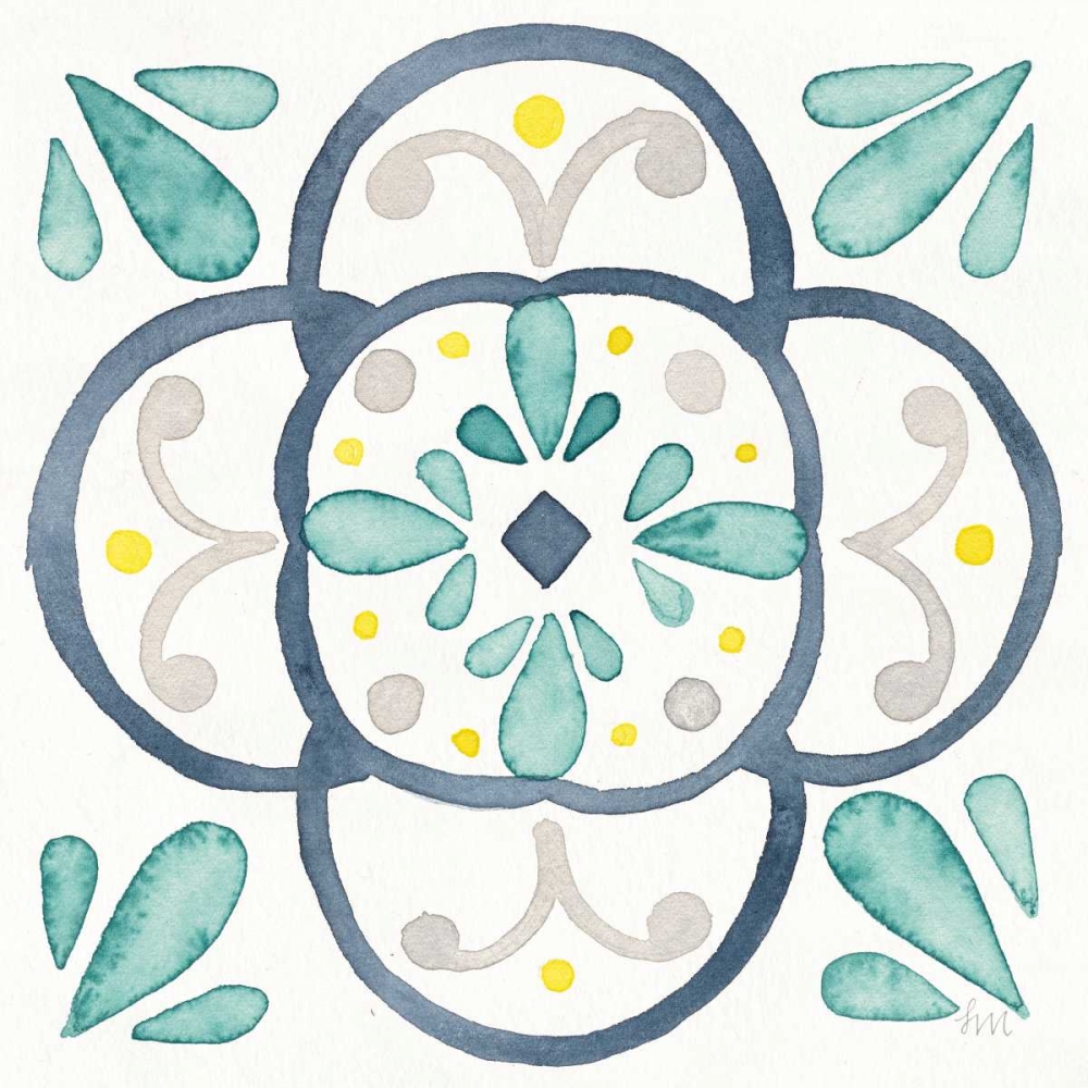 Wall Art Painting id:172147, Name: Garden Getaway Tile VII White, Artist: Marshall, Laura