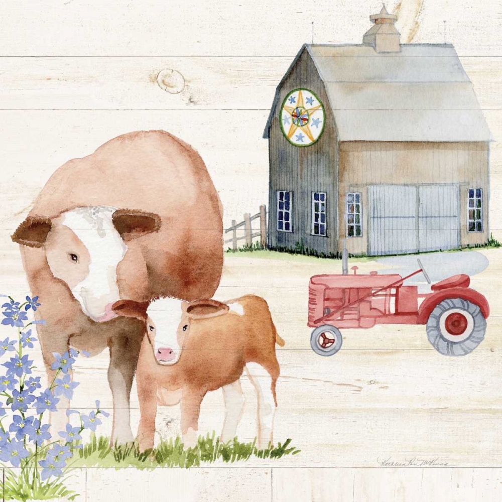 Wall Art Painting id:172127, Name: Life on the Farm I, Artist: McKenna, Kathleen Parr