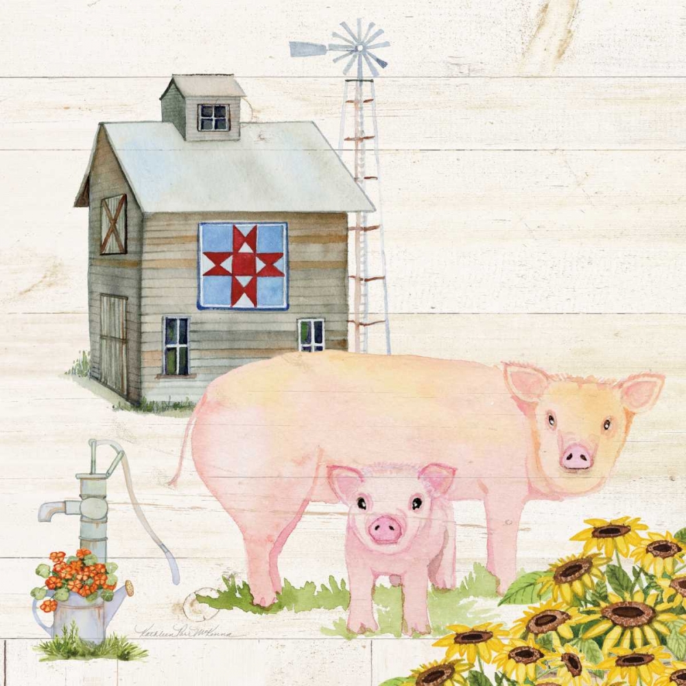 Wall Art Painting id:172125, Name: Life on the Farm III, Artist: McKenna, Kathleen Parr