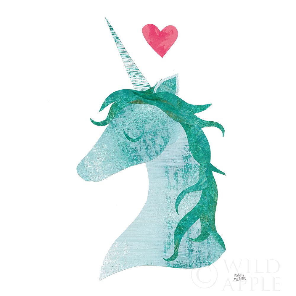 Wall Art Painting id:382389, Name: Unicorn Magic II Heart Sq, Artist: Averinos, Melissa