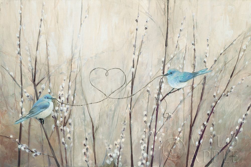 Wall Art Painting id:195211, Name: Pretty Birds Neutral String, Artist: Purinton, Julia