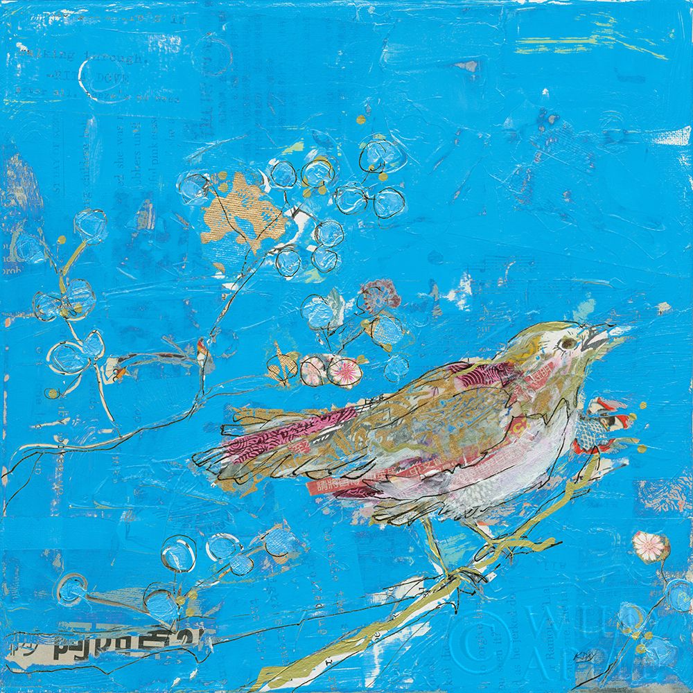 Wall Art Painting id:195174, Name: Birds of a Feather v2 Blue, Artist: Day, Kellie
