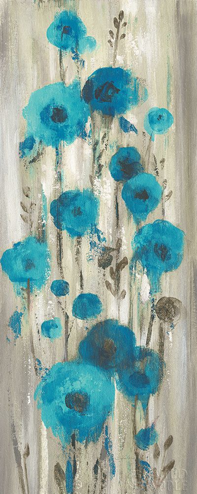 Wall Art Painting id:195173, Name: Roadside Flowers I Blue Crop, Artist: Vassileva, Silvia