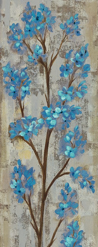 Wall Art Painting id:195165, Name: Almond Branch I Blue Crop, Artist: Vassileva, Silvia