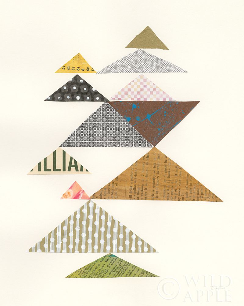 Wall Art Painting id:193232, Name: Modern Abstract Triangles II, Artist: Prahl, Courtney