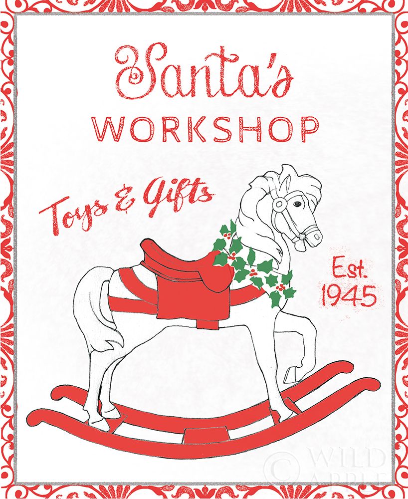 Wall Art Painting id:193398, Name: Chalkboard Christmas Signs I on White, Artist: Grove, Beth