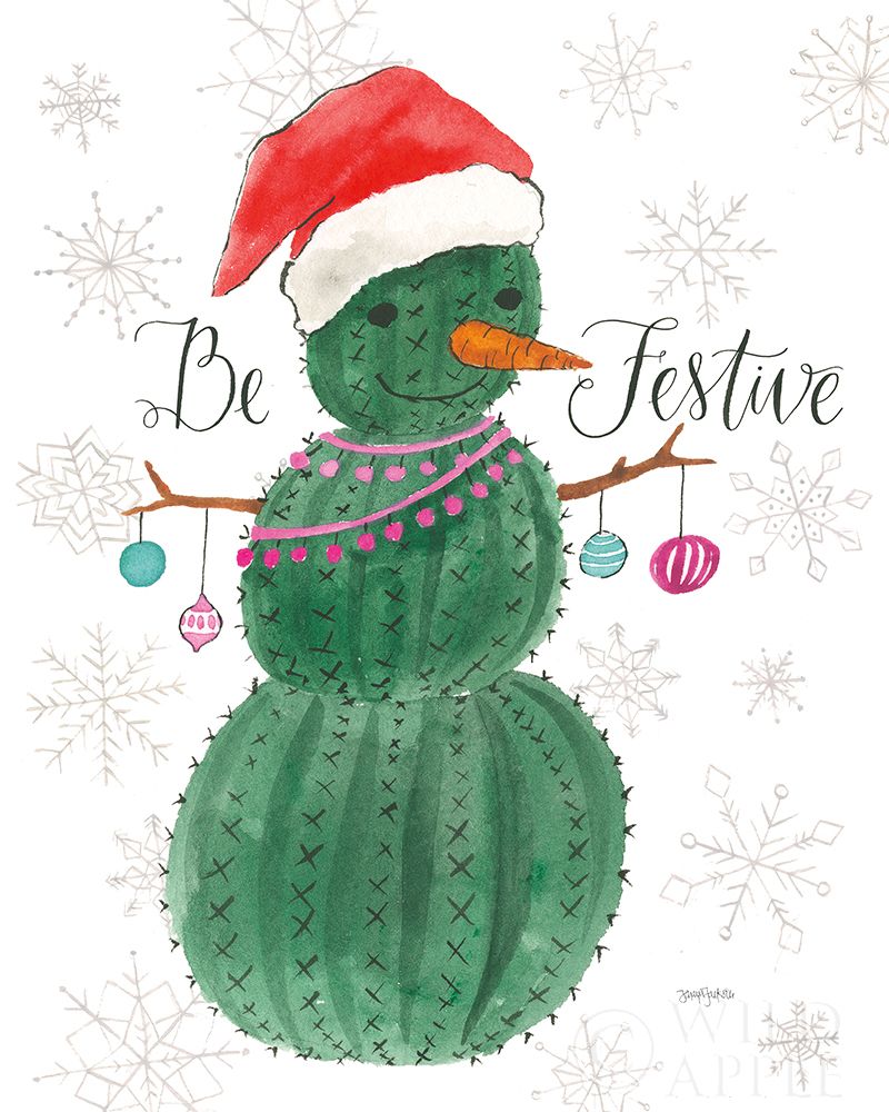 Wall Art Painting id:222175, Name: A Very Cactus Christmas I Be Festive, Artist: Jackson, Jenaya