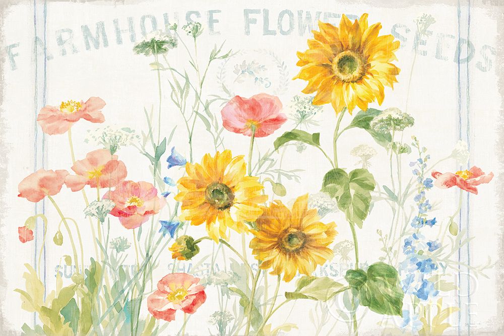 Wall Art Painting id:211456, Name: Floursack Florals I, Artist: Nai, Danhui