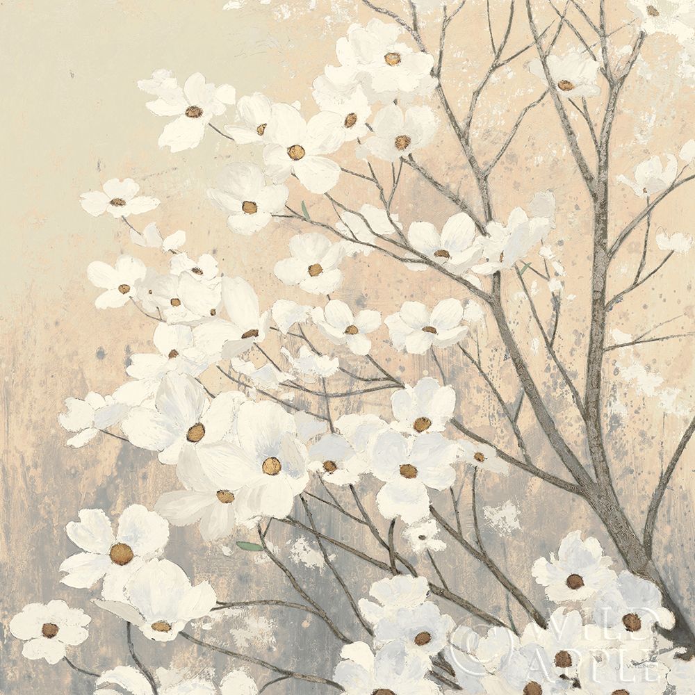 Wall Art Painting id:212887, Name: Dogwood Blossoms II Neutral, Artist: Wiens, James