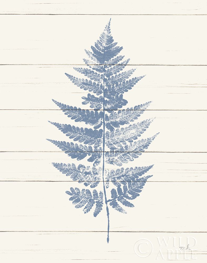 Wall Art Painting id:228004, Name: Fern Print I Blue Crop, Artist: Hershey, Moira