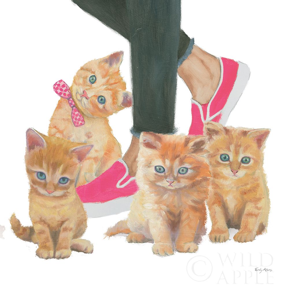 Wall Art Painting id:219801, Name: Cutie Kitties I, Artist: Adams, Emily