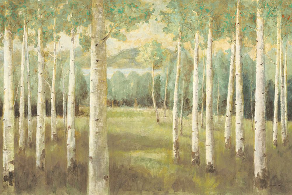 Wall Art Painting id:689335, Name: Aspens Neutral, Artist: Nai, Danhui