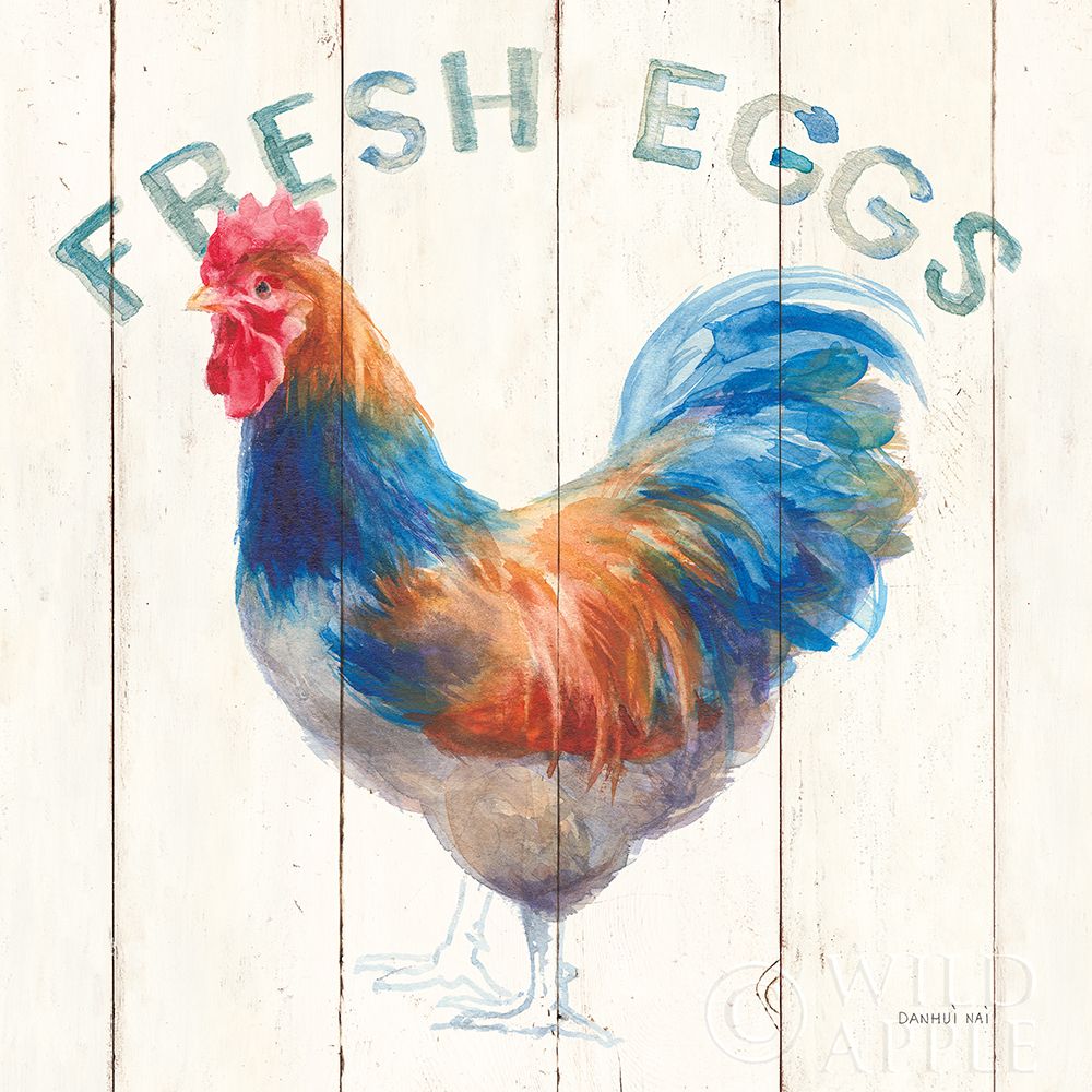 Wall Art Painting id:227547, Name: Fresh Eggs Hen, Artist: Nai, Danhui