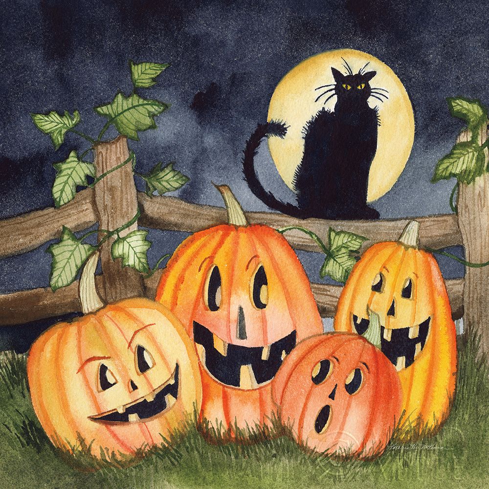 Wall Art Painting id:257820, Name: Haunting Halloween Night I No Border, Artist: McKenna, Kathleen Parr