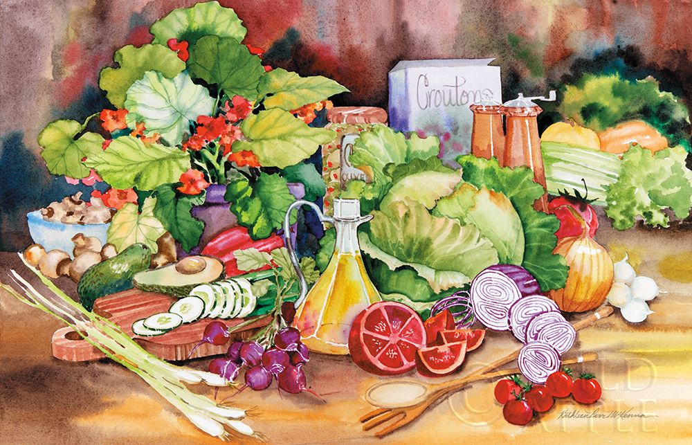 Wall Art Painting id:231512, Name: Garden Salad, Artist: McKenna, Kathleen Parr