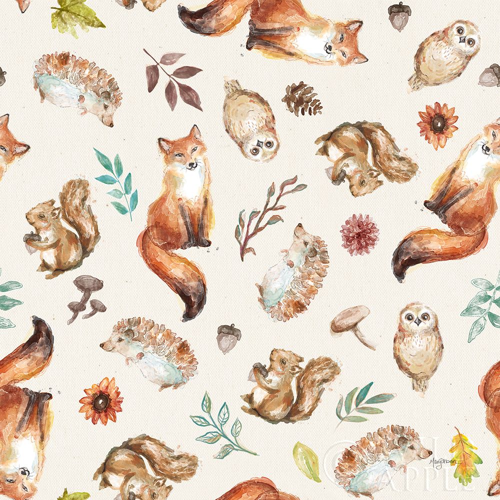 Wall Art Painting id:252228, Name: Autumn Friends Pattern IVA, Artist: Urban, Mary