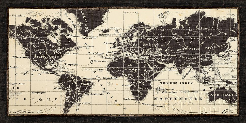 Wall Art Painting id:277843, Name: Old World Map Parchment, Artist: Pela Studio