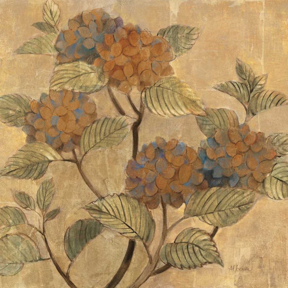 Wall Art Painting id:17995, Name: Golden Hydrangea, Artist: Hristova, Albena