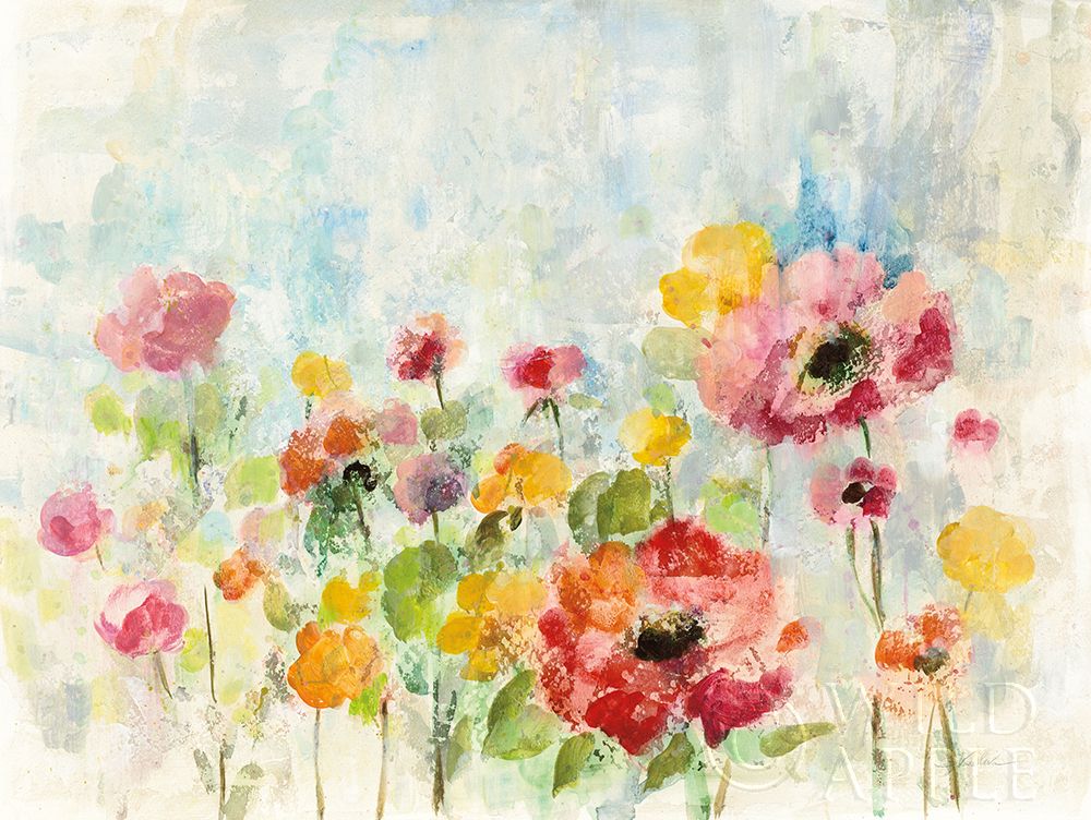 Wall Art Painting id:257918, Name: Summer Rain Floral, Artist: Vassileva, Silvia