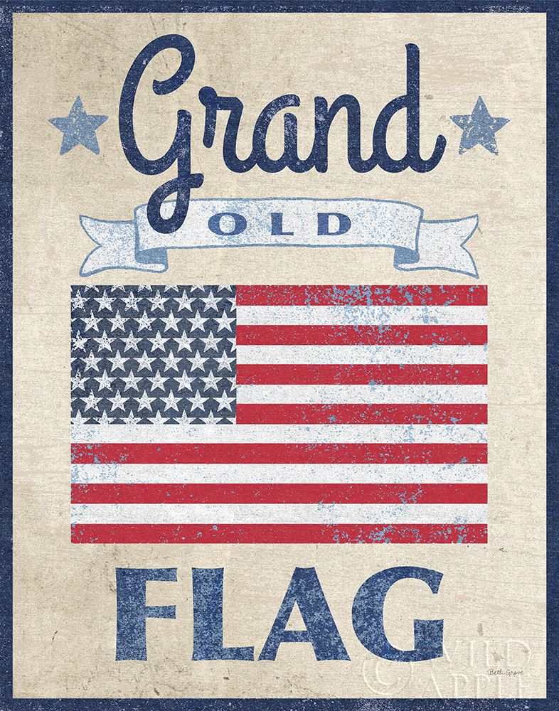 Wall Art Painting id:258090, Name: Grand Old Flag Dark, Artist: Grove, Beth