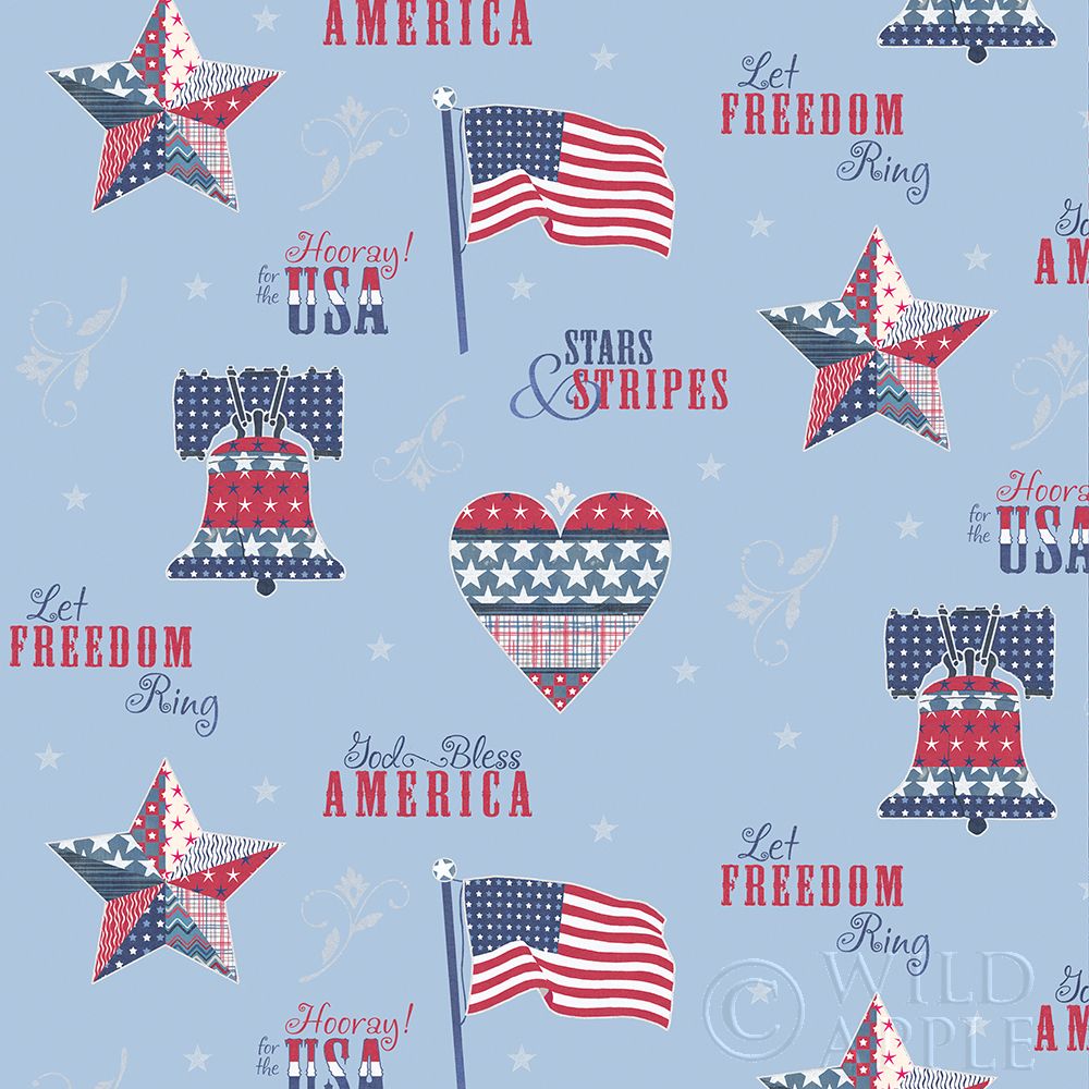 Wall Art Painting id:258118, Name: Stars and Stripes Dark Pattern VI, Artist: Grove, Beth