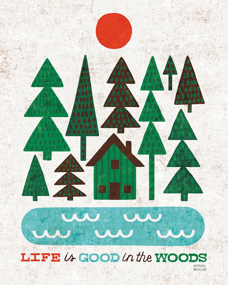 Wall Art Painting id:762679, Name: Happy Camper Cabin, Artist: Mullan, Michael