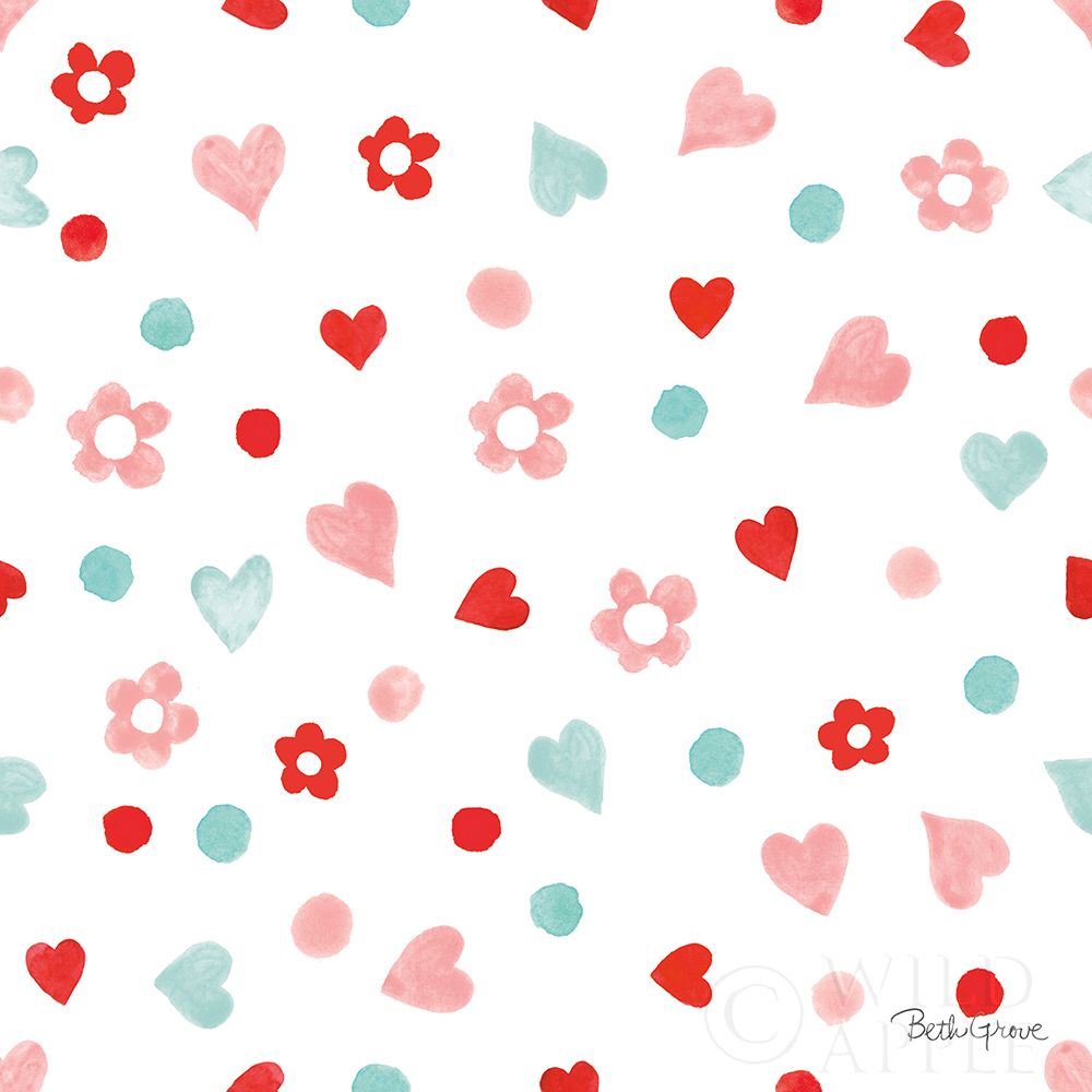 Wall Art Painting id:277930, Name: Paws of Love Pattern IIA, Artist: Grove, Beth