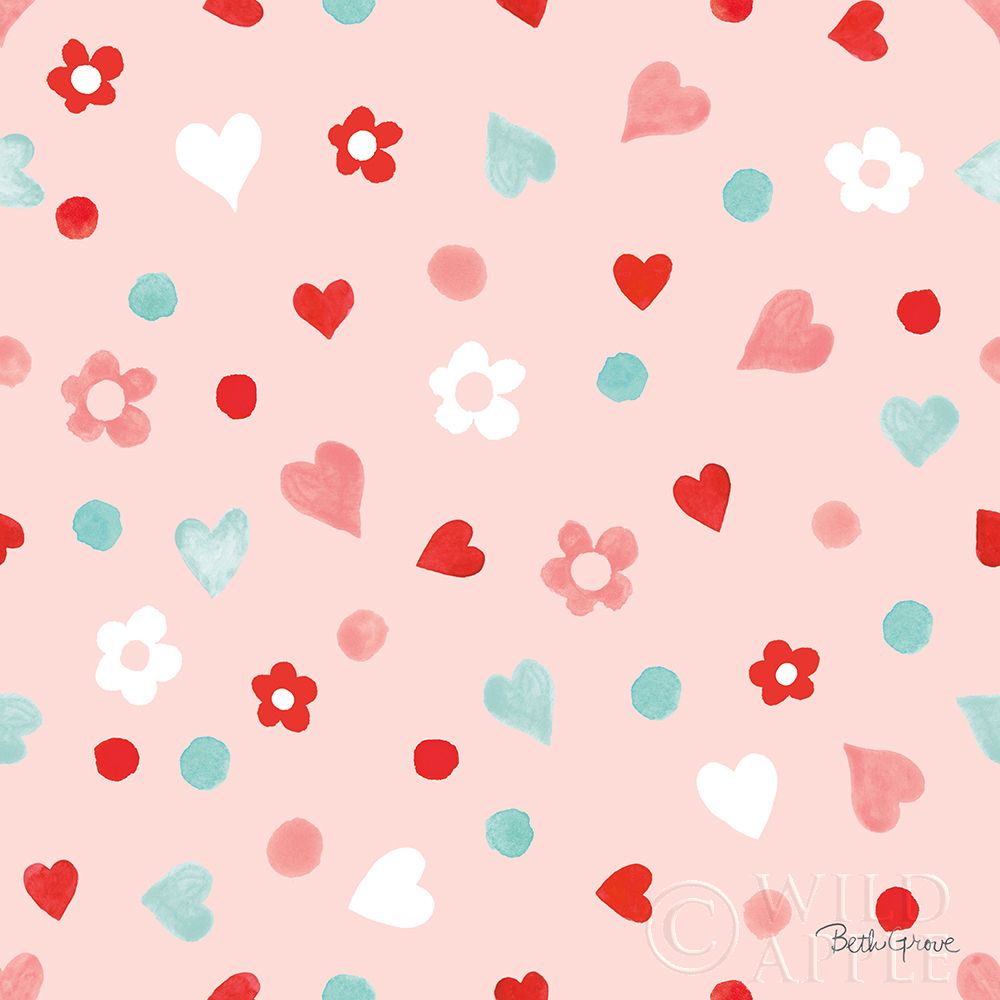 Wall Art Painting id:277931, Name: Paws of Love Pattern IIB, Artist: Grove, Beth