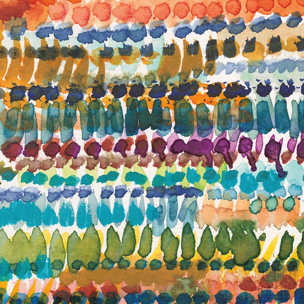 Art Print: Colorful Patterns V Crop I