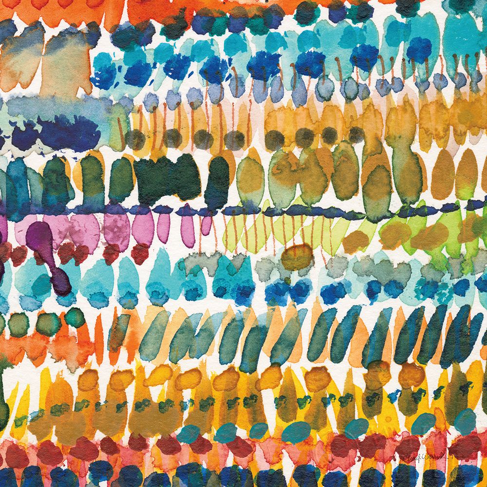 Art Print: Colorful Patterns V Crop II