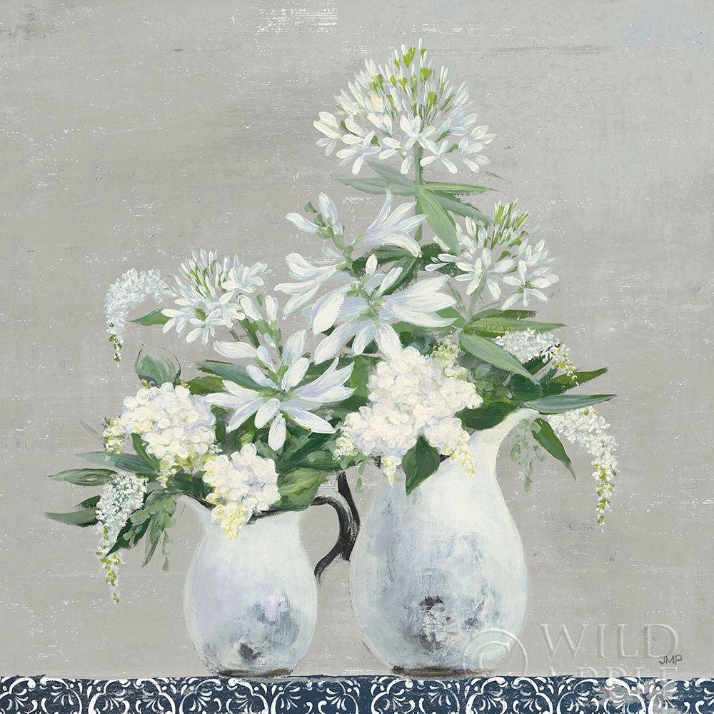 Wall Art Painting id:329513, Name: Late Summer Bouquet III with Tile, Artist: Purinton, Julia