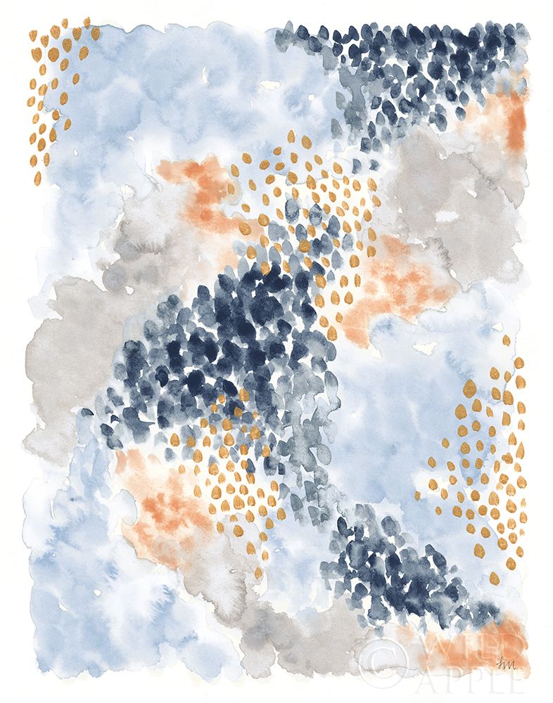 Wall Art Painting id:311616, Name: Spring Blooms II Navy, Artist: Marshall, Laura