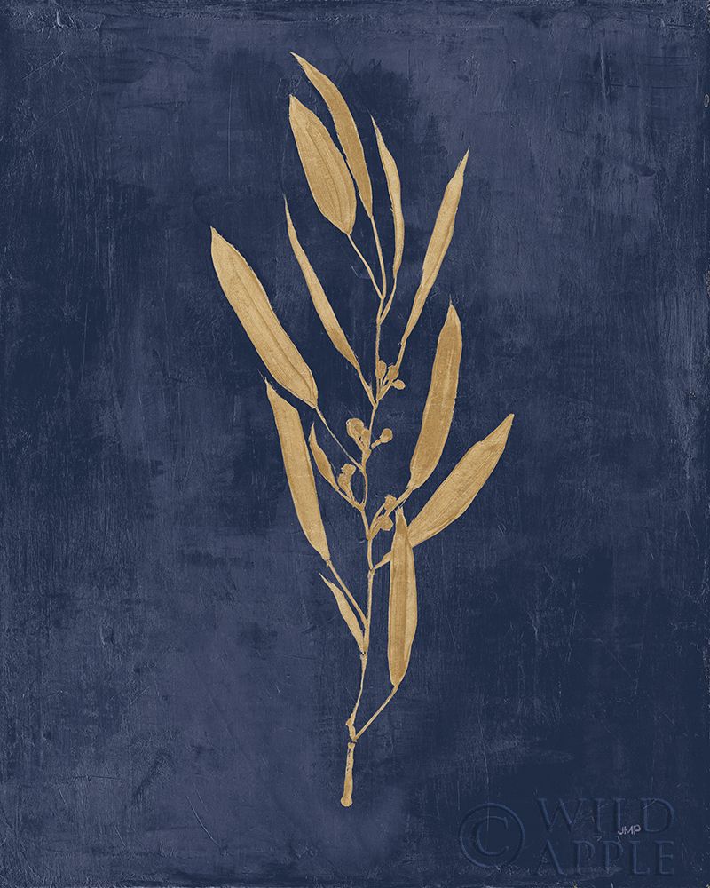 Wall Art Painting id:311626, Name: Botanical Study I Gold Navy, Artist: Purinton, Julia