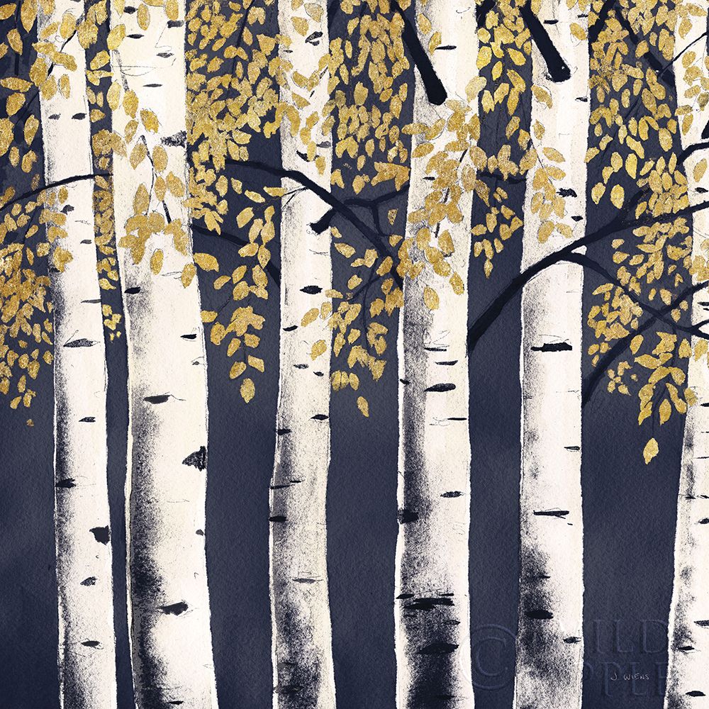 Wall Art Painting id:311638, Name: Fresh Forest Indigo II, Artist: Wiens, James