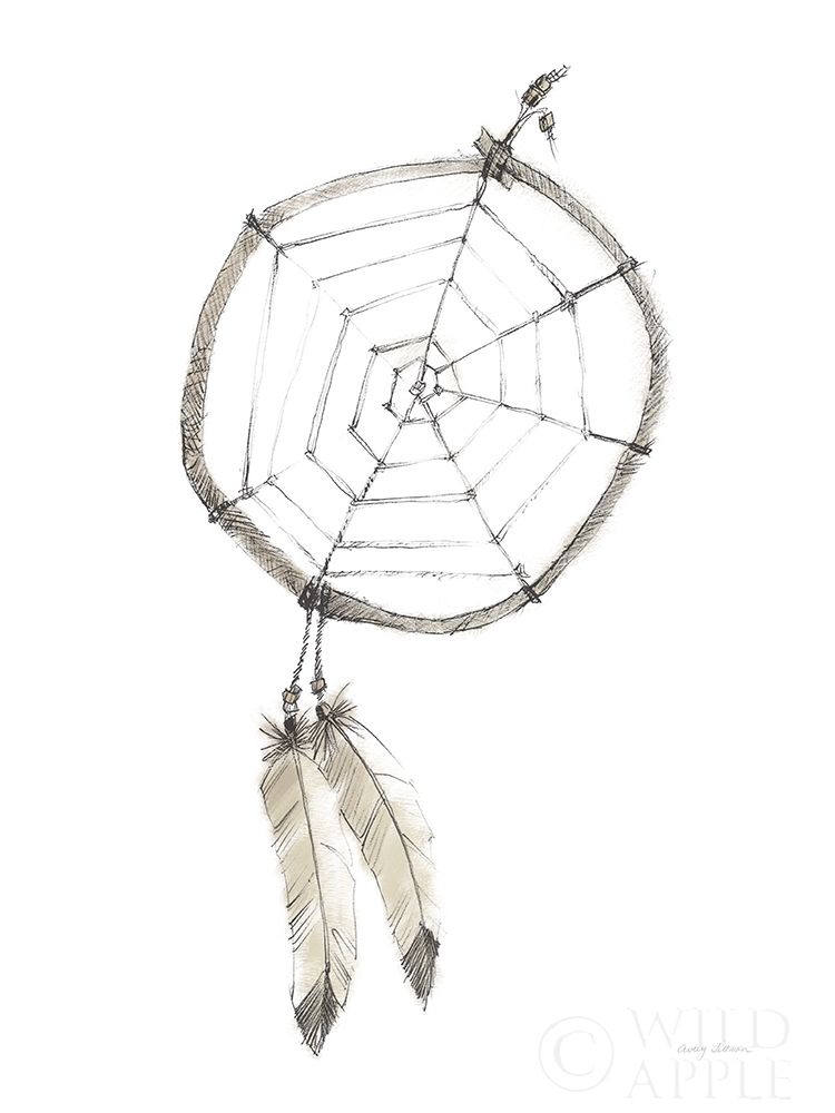 Wall Art Painting id:322511, Name: Indian Dream Catcher Neutral Crop, Artist: Tillmon, Avery