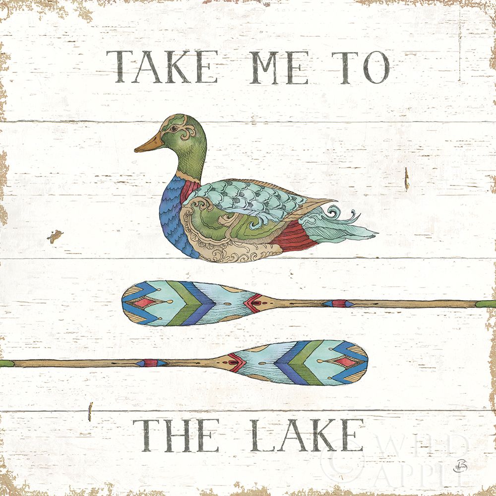 Wall Art Painting id:304719, Name: Lake Sketches VII Color, Artist: Brissonnet, Daphne