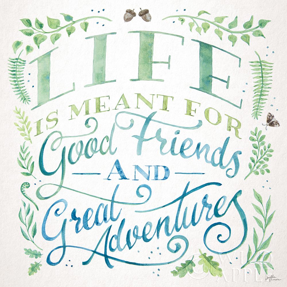 Wall Art Painting id:308813, Name: Good Friends and Great Adventures I, Artist: Penner, Janelle