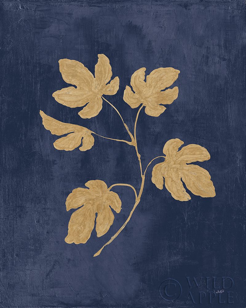 Art Print: Botanical Study III Gold Navy