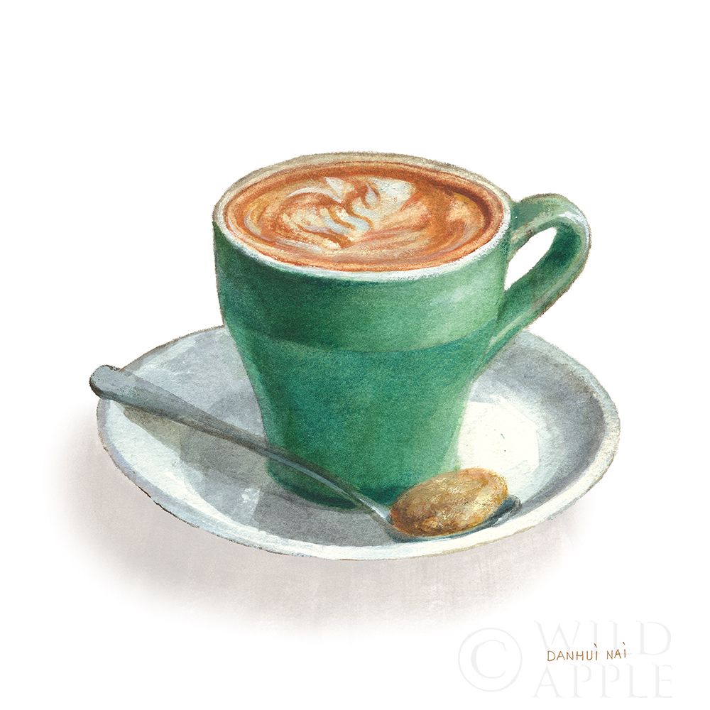 Wall Art Painting id:322661, Name: Wake Me Up Coffee II on White, Artist: Nai, Danhui