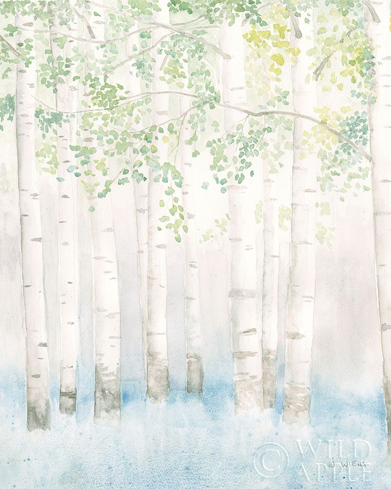 Wall Art Painting id:329765, Name: Soft Birches II, Artist: Wiens, James