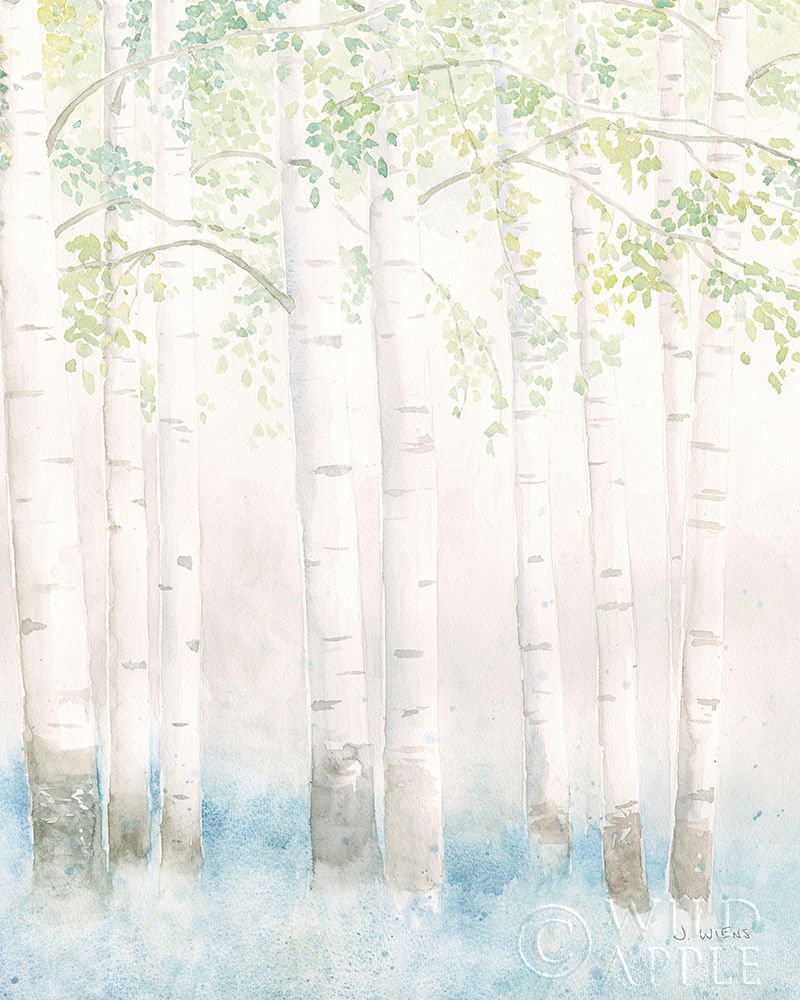 Wall Art Painting id:329766, Name: Soft Birches III, Artist: Wiens, James