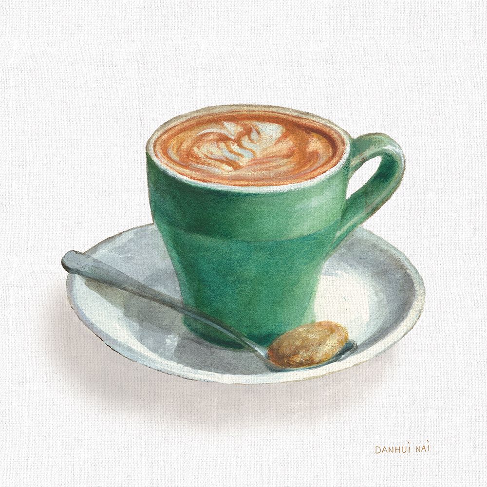 Wall Art Painting id:478355, Name: Wake Me Up Coffee II Linen, Artist: Nai, Danhui