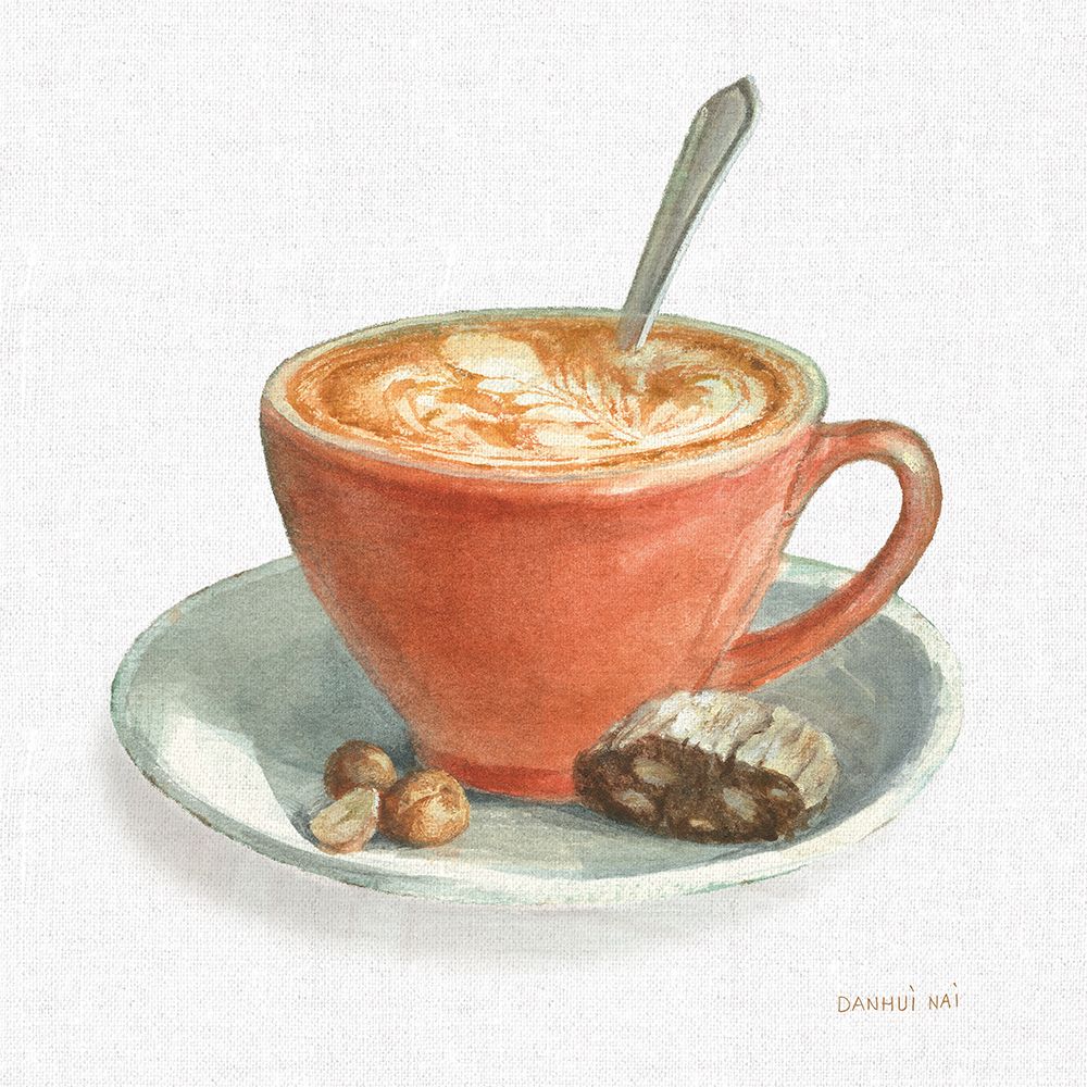 Wall Art Painting id:478354, Name: Wake Me Up Coffee III Linen, Artist: Nai, Danhui