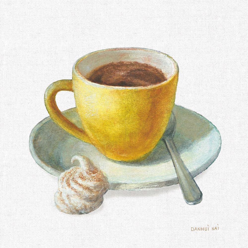 Wall Art Painting id:478353, Name: Wake Me Up Coffee IV Linen, Artist: Nai, Danhui