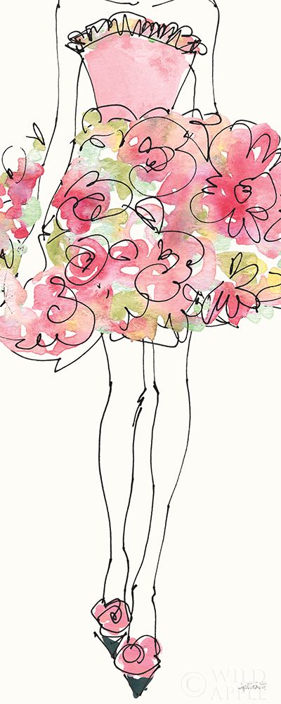 Wall Art Painting id:364516, Name: Floral Fashion Shoulders I Pink, Artist: Tavoletti, Anne