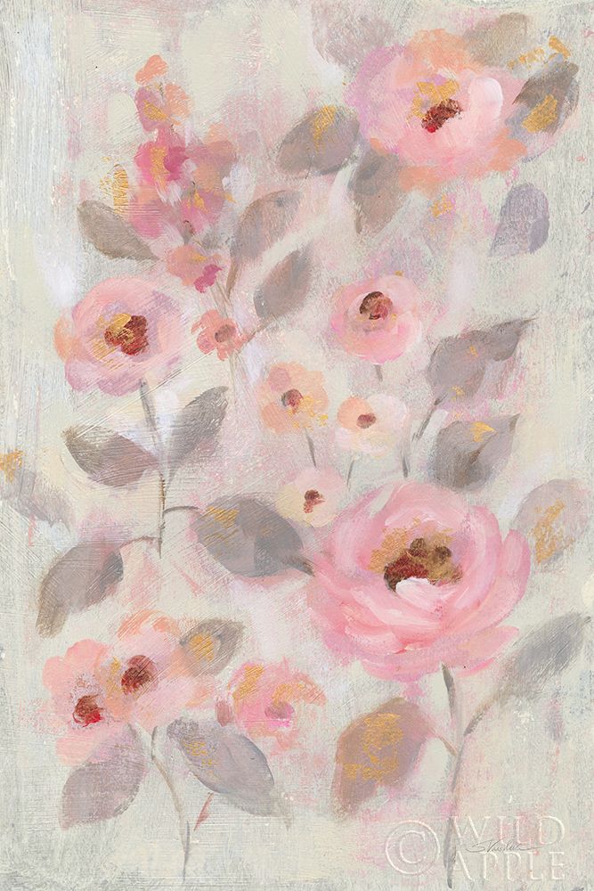 Art Print: Expressive Pink Flowers II